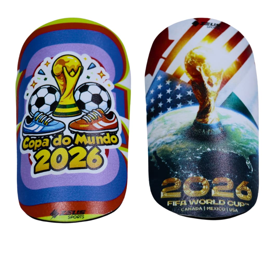 Caneleira De Futebol Personalizada Copa 2026 Brasil E Kids