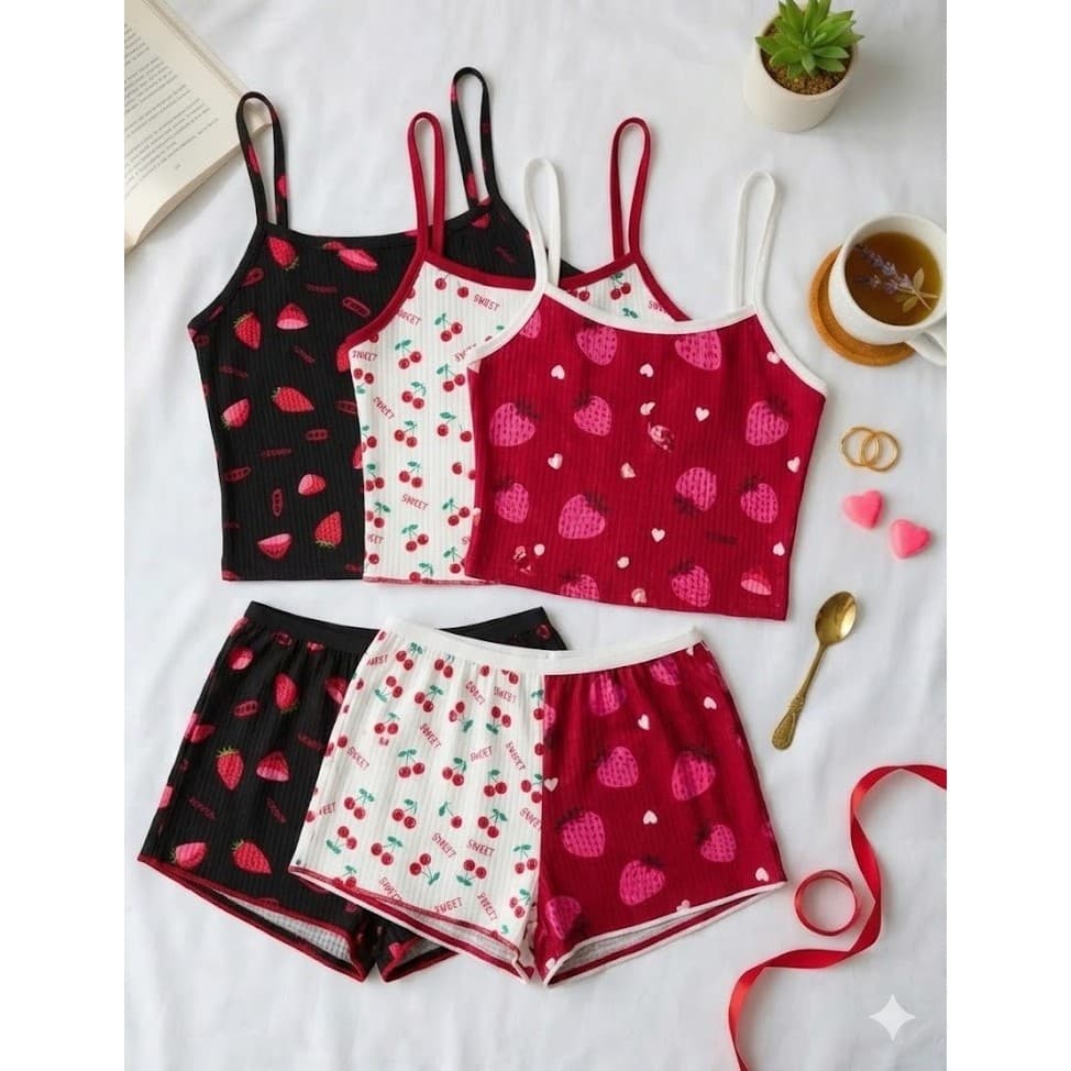 Kit C/3 Shorts Doll Feminino Virgínia Estampado Liganete Baby Doll Confortável, Leve, Fresco P AO GG