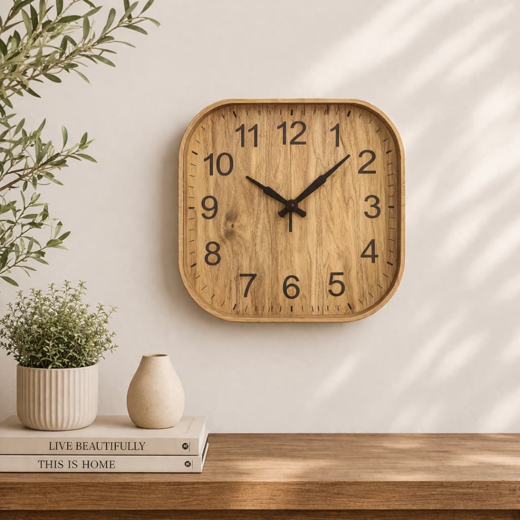 Relogio De Parede Estilo Madeira Usado Em Escritorio silencioso sala cozinha quarto decorativo Luxo