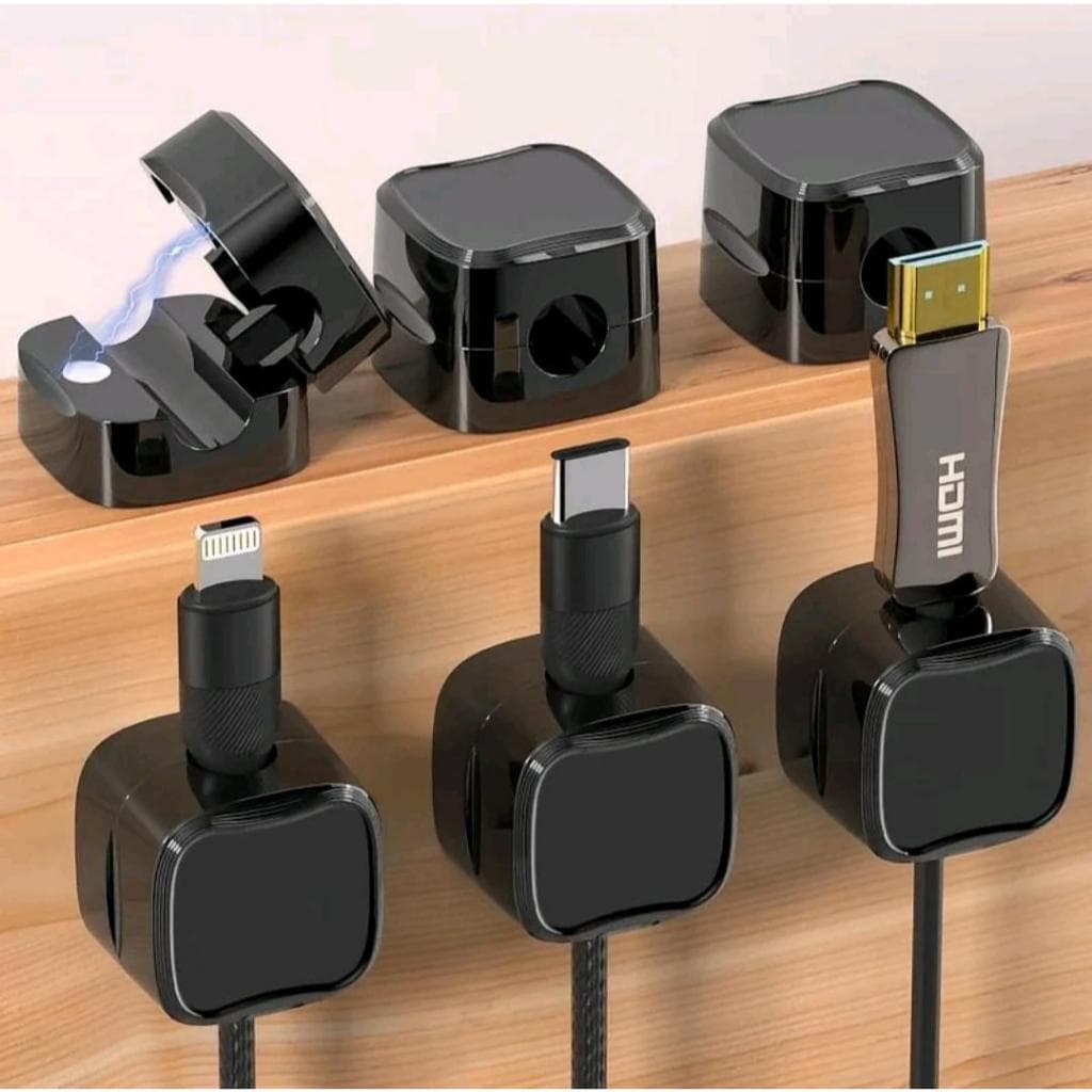 Organizador De Cabos Fios Magnético Mesa Celular