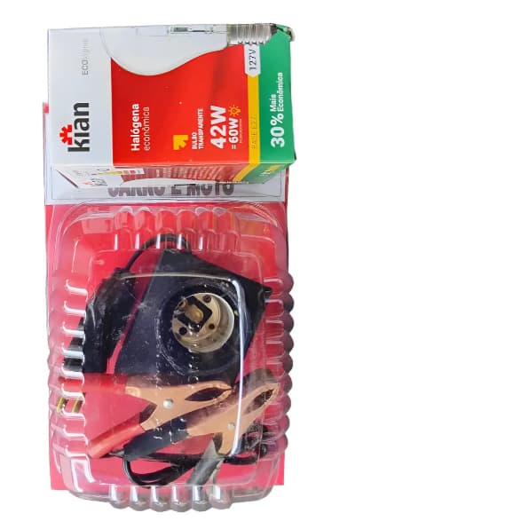 Carregador De Bateria Automotivo Carro E Moto + Lâmpada