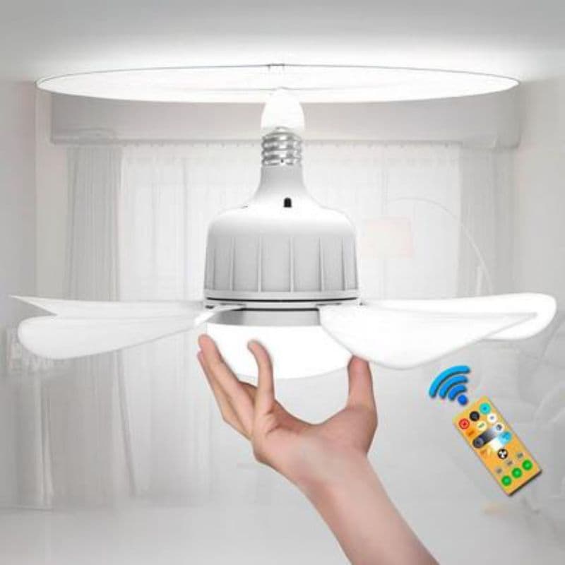 Ventilador de Teto Luminária LED 6 Pás - 3 Temperaturas de Cor, Design Moderno, Controle Remoto 60W