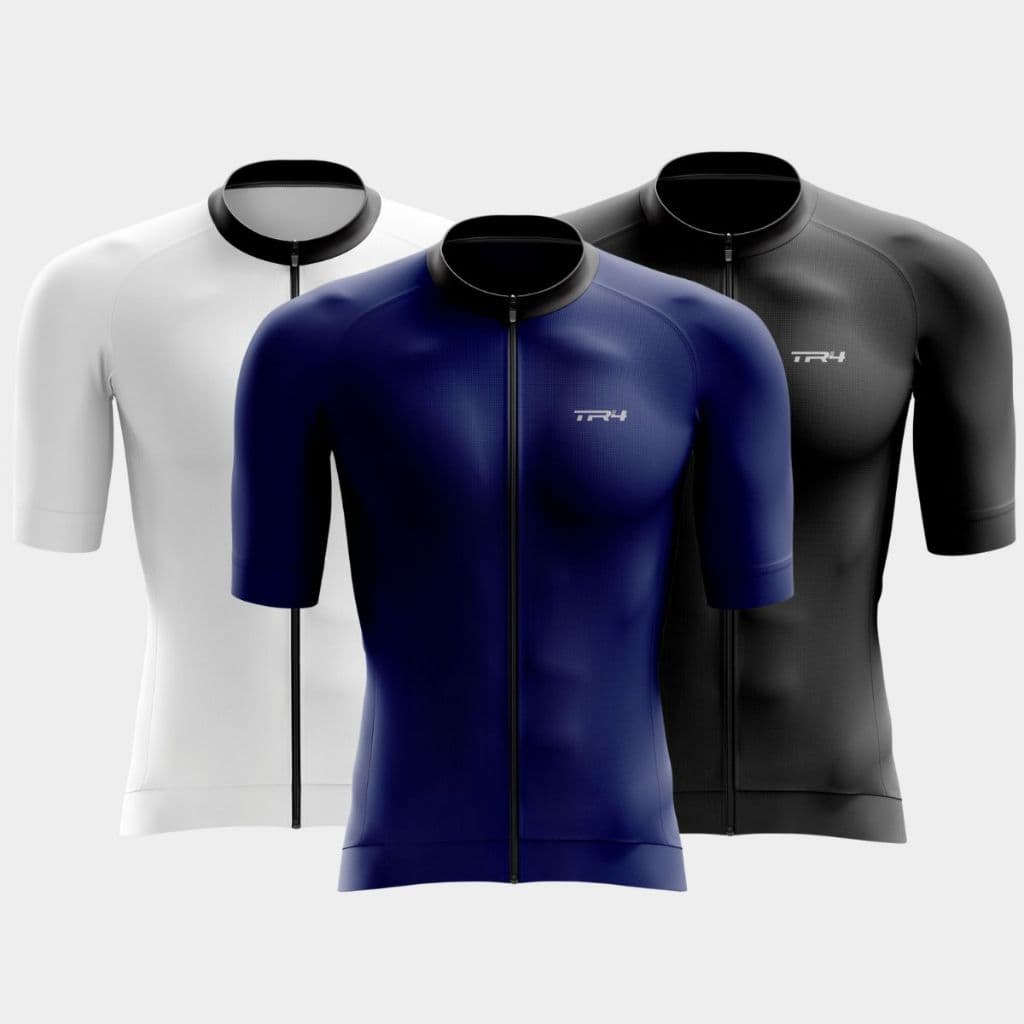 Kit 3 Camisa Ciclismo Masculina Manga Curta Premium Zíper Total Pedal Bike Mtb Speed