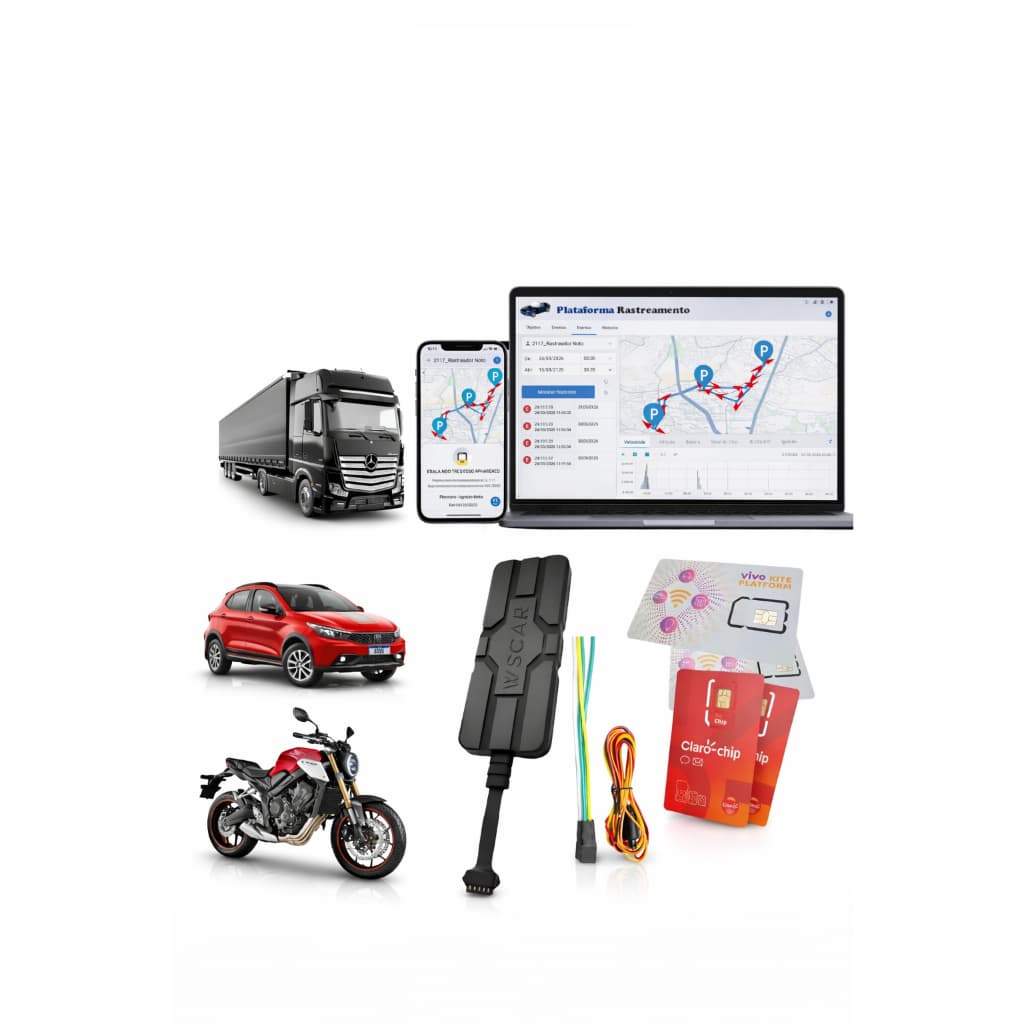 Rastreador Veicular 4G/2G Gps Sem Bloqueio Com App Em Tempo Real