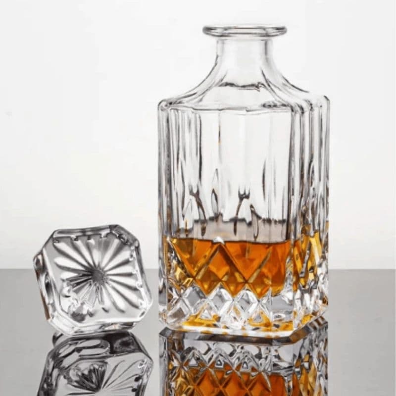 Garrafa Licoreira de Vidro Cristal 1 Litro Whisky Licor