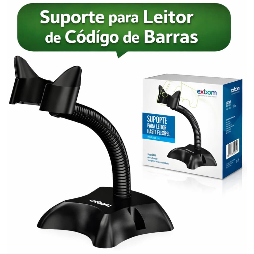 Suporte Para Leitor De Código de Barras com haste Flexível Universal SPX-LC150 EXBOM
