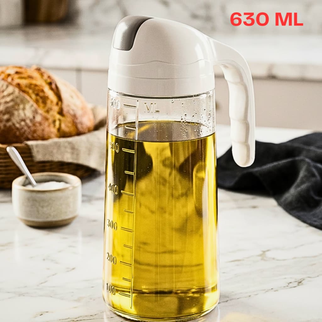 Dispenser Azeite/Oleo Vidro 630ml Tampa c/ Dosador Oleos Vinagre Temperos próprio para Cozinha