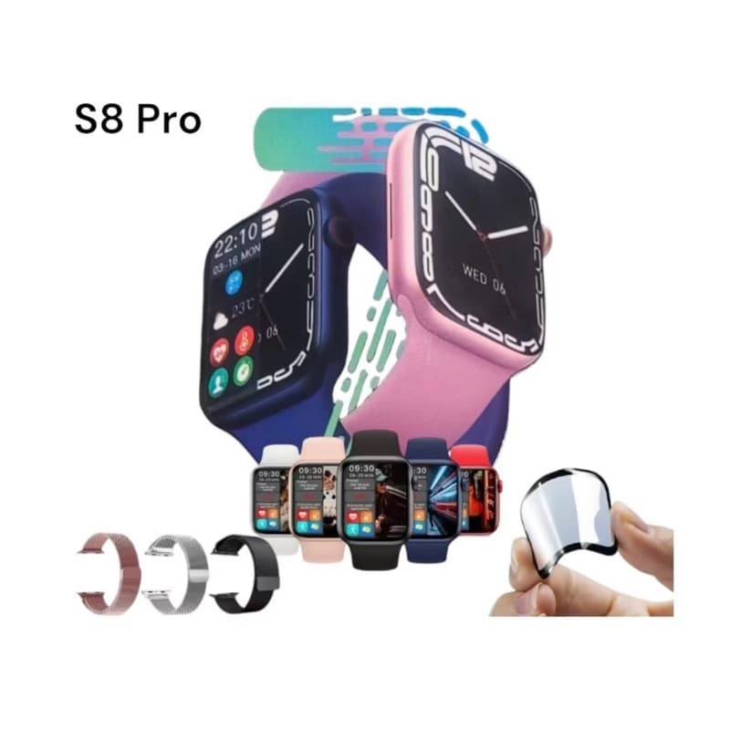 Relógio Inteligente Smartwatch S8 PRO Tela infinita Resolução HD - CINZA