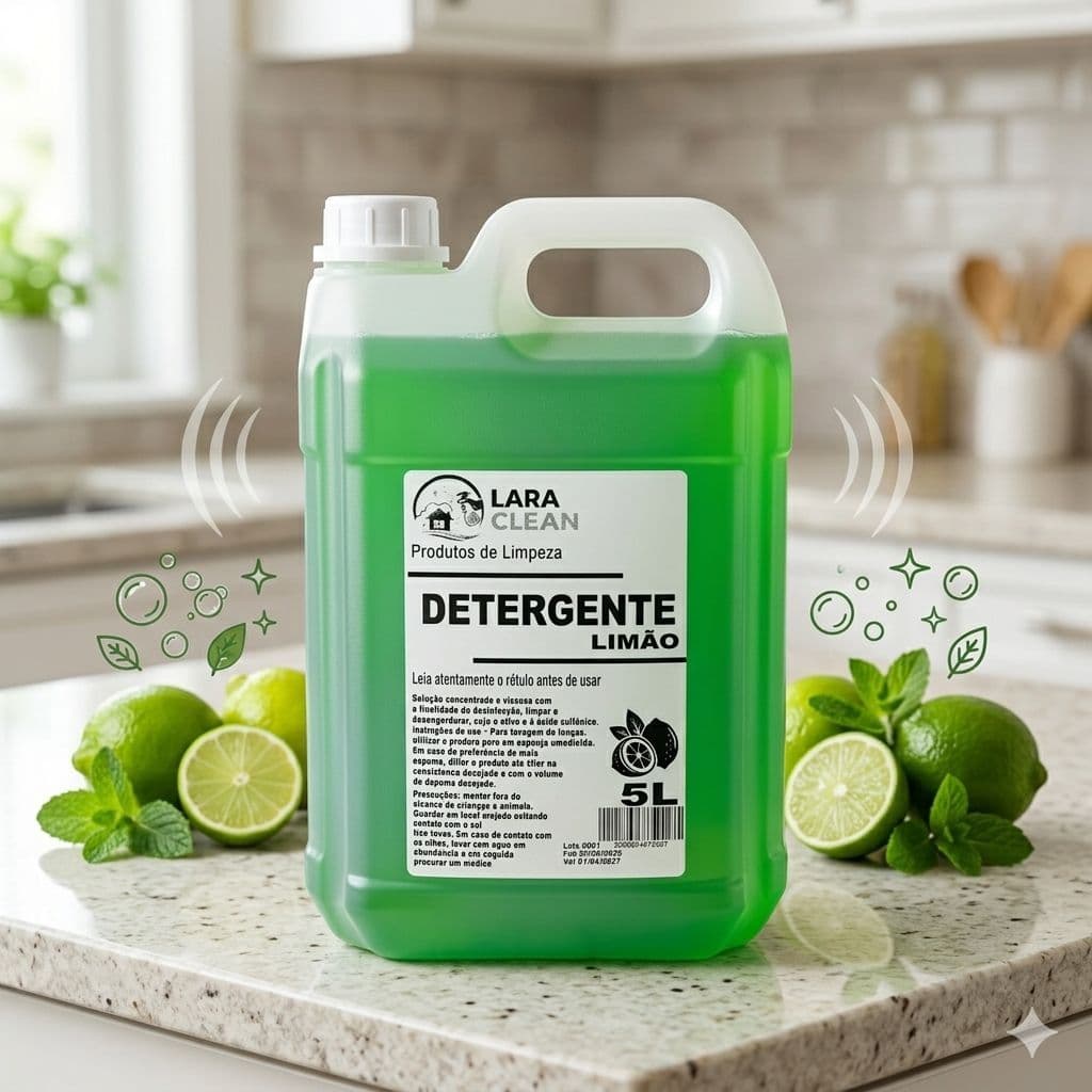 Detergente de Limão Concentrado 5L - Lara Clean