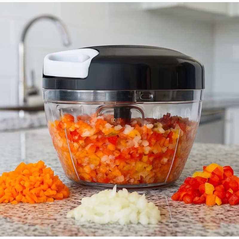 Processador de Alimentos Manual Triturador Legumes Cozinha Envio Rápido