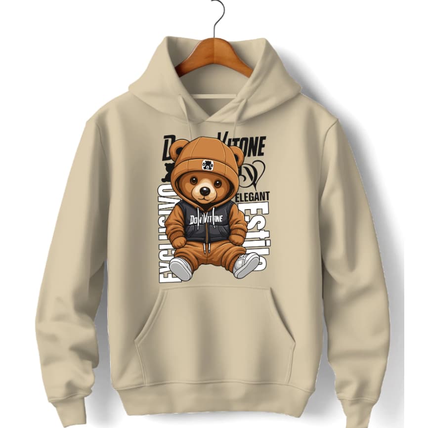 Agasalho Moletom Com Estampa Urso Arte Urbana Inverno Style Masculino e Feminino 100% Algodão Envio Rápido