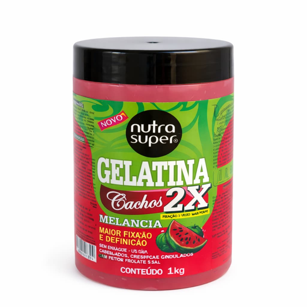 Kit 4 Gelatina Melancia Modeladora Cachos Fiovit Definição 1kg