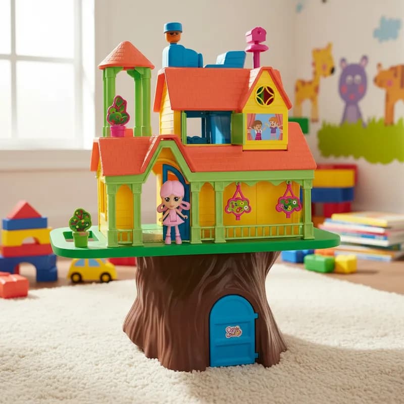 Casinha Árvore Infantil Divertida c/ Boneca Acessórios Brinquedo Homeplay Envio Rápido Mega Promoção