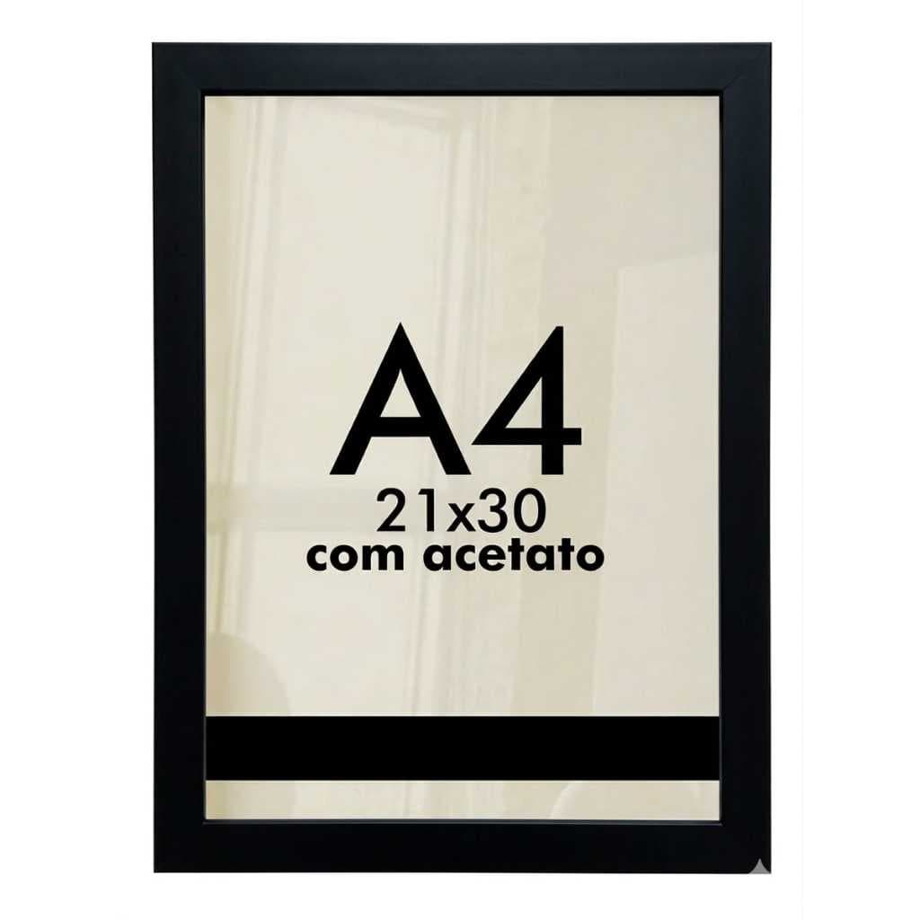 Moldura para Certificado Diploma A4 Premium com Acetato Madeira Reforestada