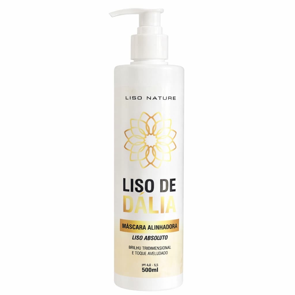 Máscara Alinhadora Progressiva Sem Formol Liso de Dália 500ml Liso Absoluto Brilho