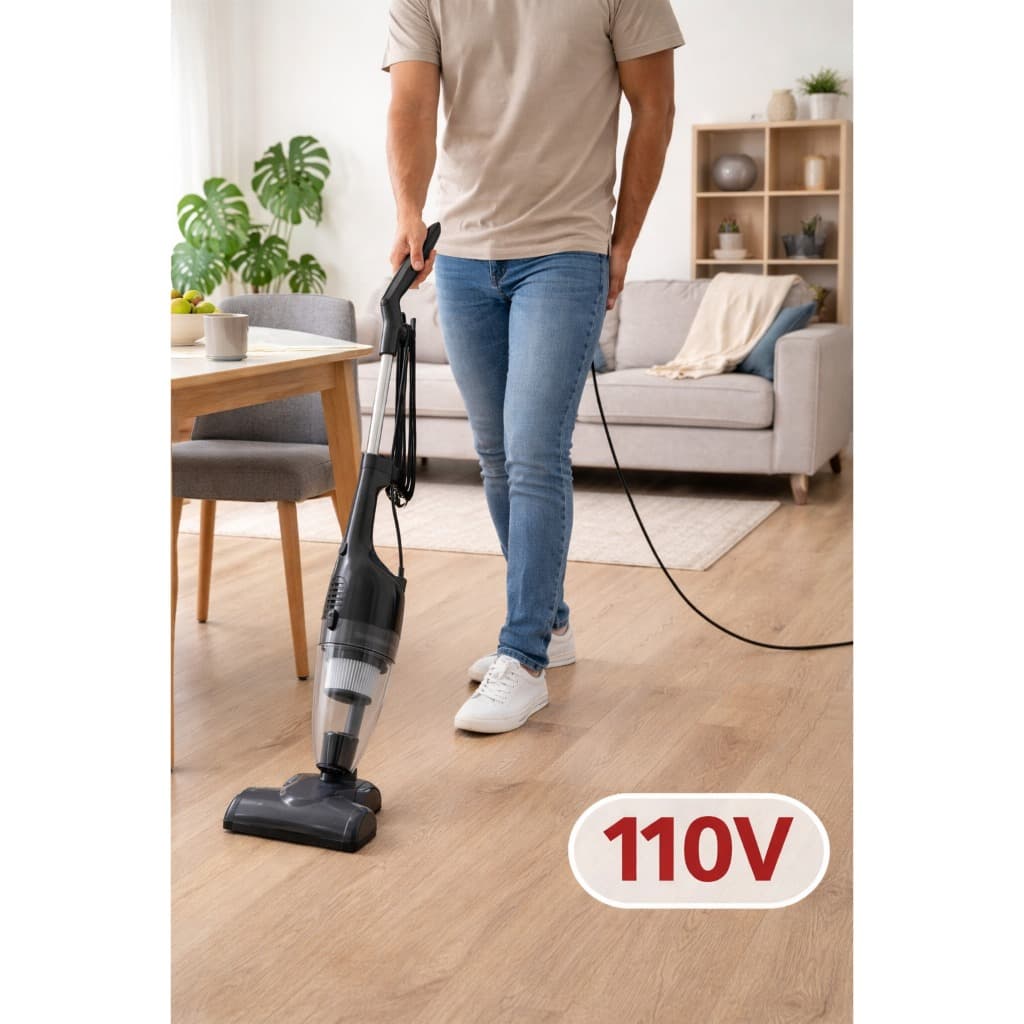 Aspirador de Pó Elétrico 2 em 1 Portátil Vertical com Fio 110V  ou 220V Potente  Prático para Limpeza Rápida e Eficiente