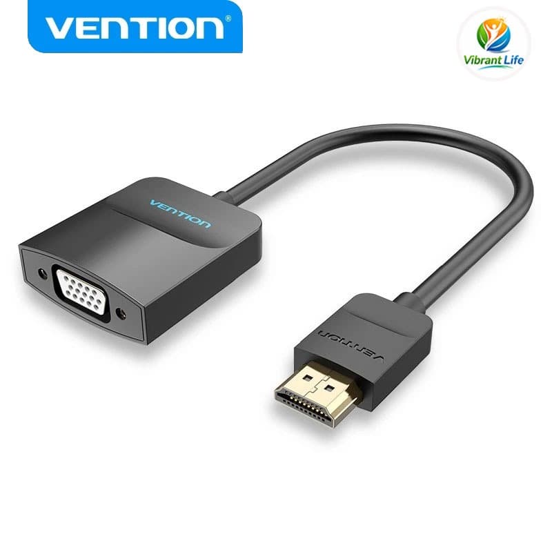 Vention Conversor HDMI para VGA 1080P 0.15m com Áudio e Alimentação ou sem Áudio para Monitor TV Projetor PS