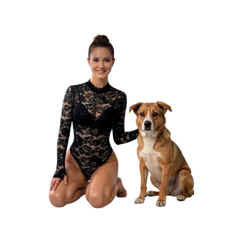 Body Feminino De Renda Moda Gringa ⚡