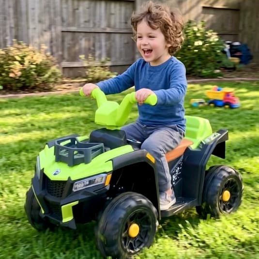 Quadriciclo Elétrico Infantil 6V Off Road Verde Recarregável +3 Anos Seguro Diversão Garantida