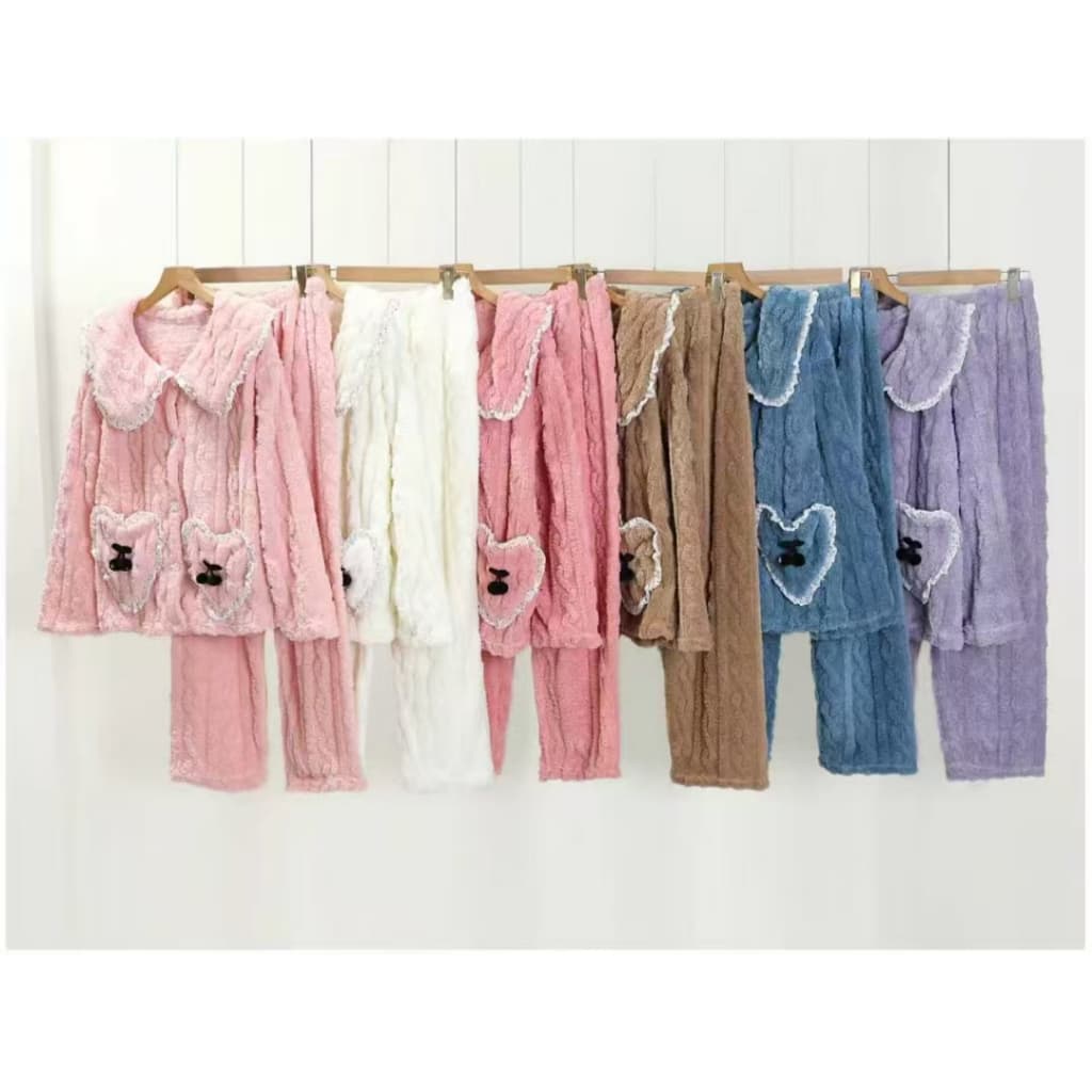 Pijama Feminino Fleece Ultra Soft Peludinho Quentinho Inverno Conjunto