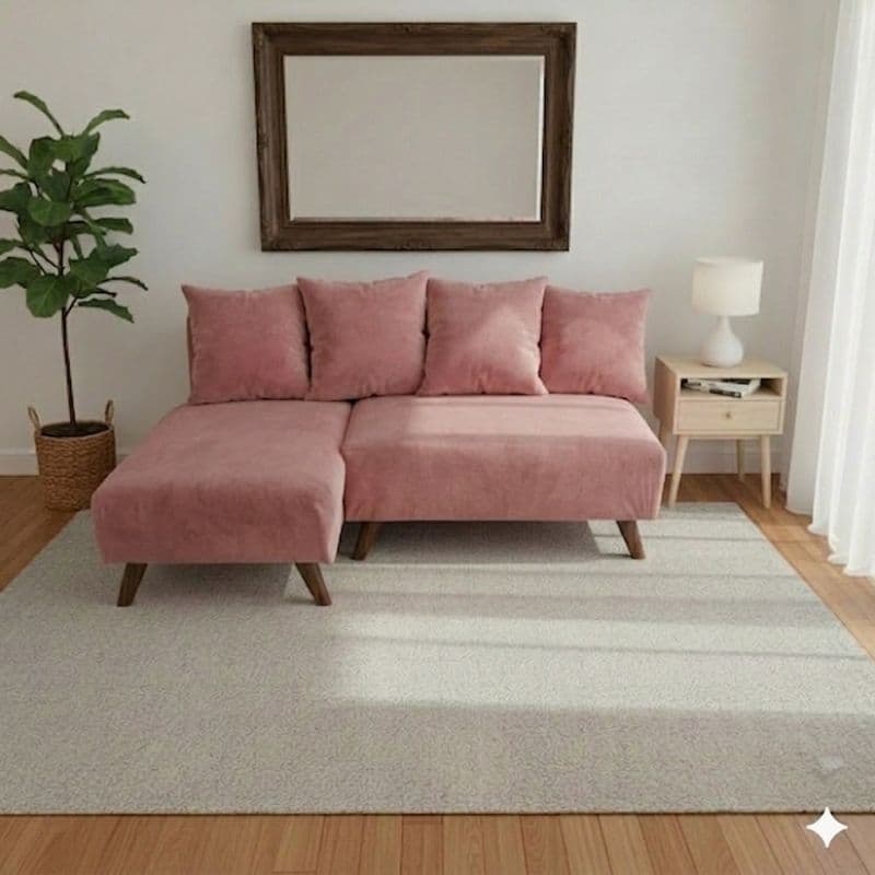 Sofa-cama de 2lugar moderno com 3Almofadas 2 módulos de Encaixe móveis decoração promoção
