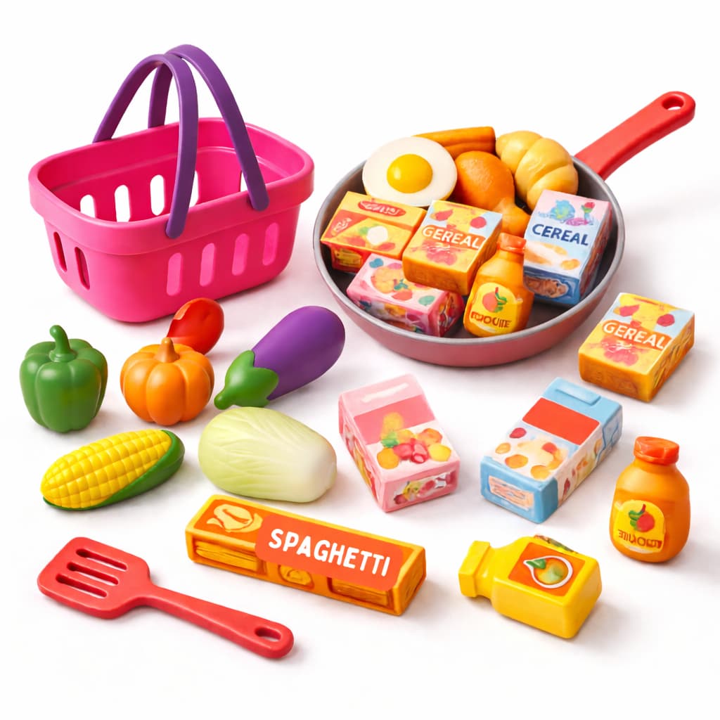 Kit Brinquedos Menino Menina 26 Peças Cozinha Infantil Panelinha Comidinhas Infantil Frigideira Brinquedo