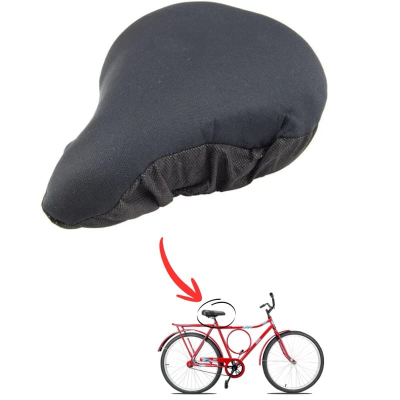 Capa De Selim tecido Passeio Para Bicicleta modelo barra forte Monark C/espuma Selim Largo