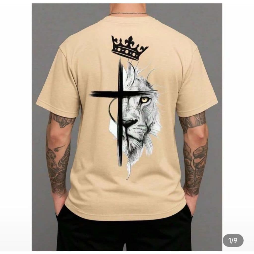 Camiseta Leão da Fé Masculina Premium Estampada Oferta Top