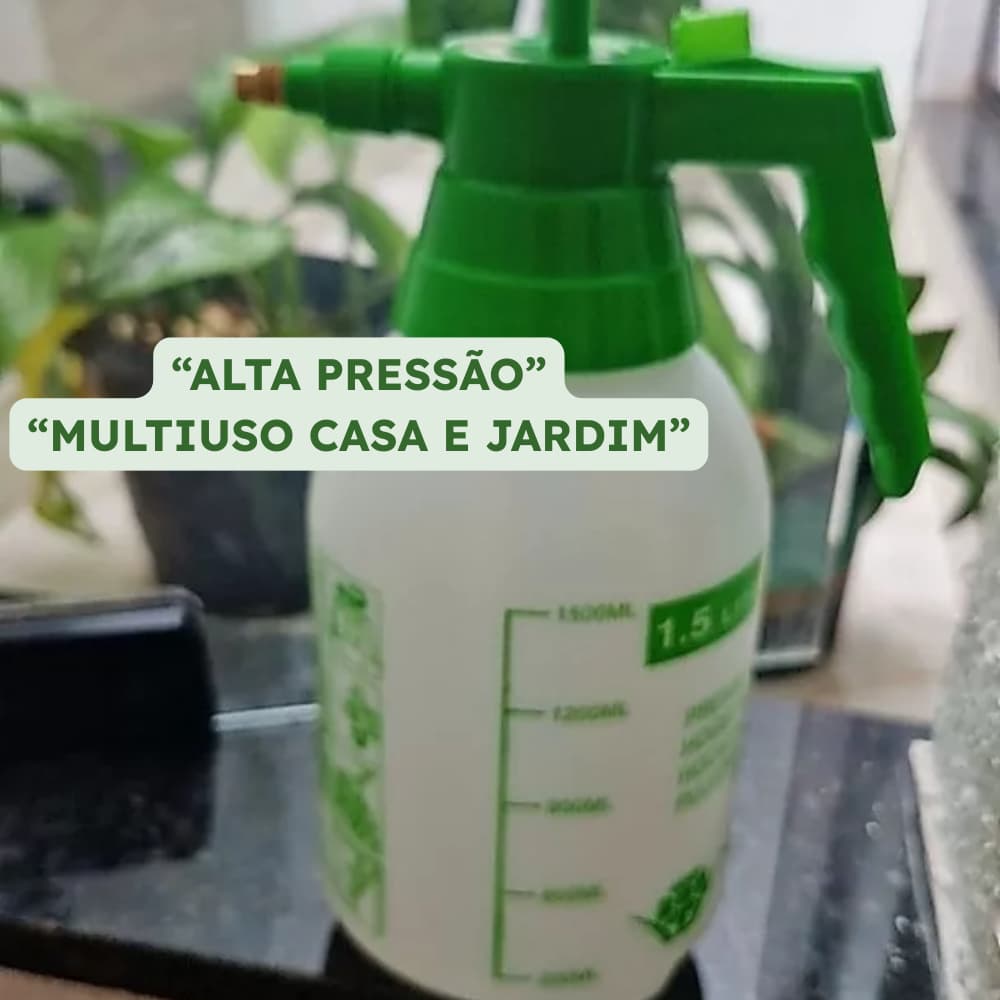 Borrifador Pulverizador Pressão Manual Jardim Jardinagem Plantas Plantinhas Limpezas Agrícola Pressurização - 1,5 Litros
