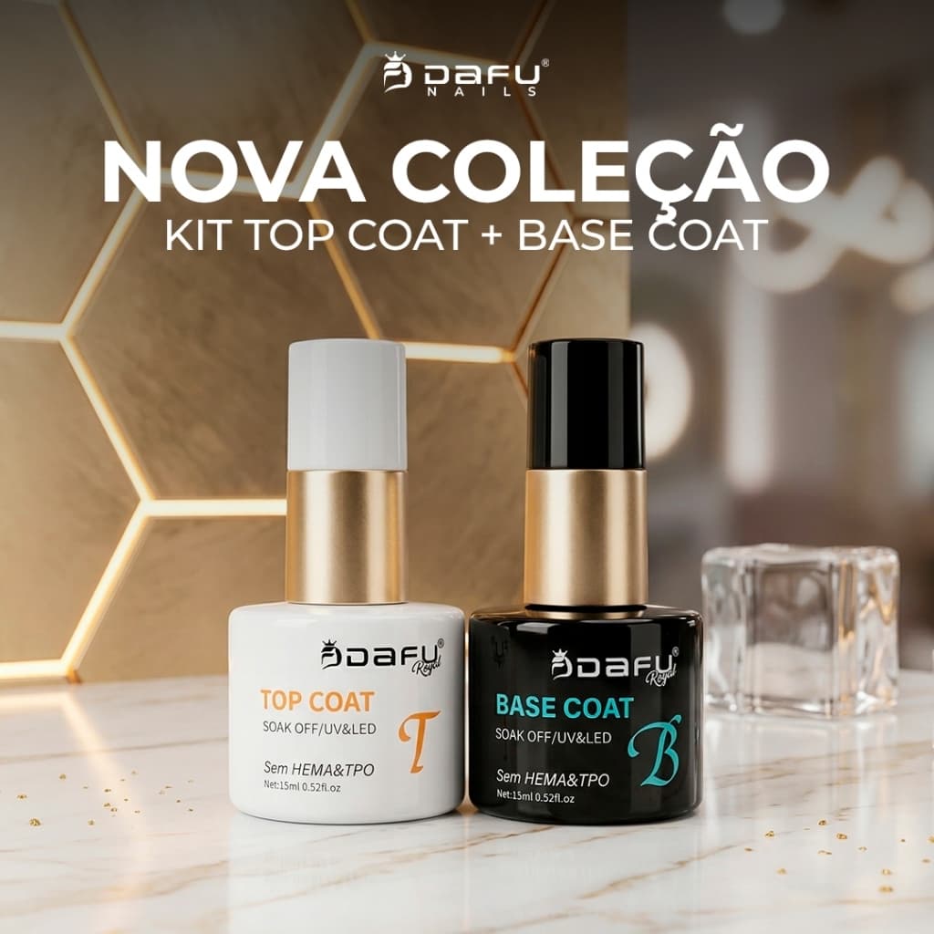Base Coat /Top Coat 15ml Livre de TPO HEMA Preparador Secagem UV/LED DAFU