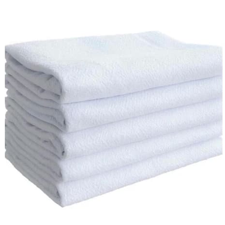 Pano de Chão Branco 42x65 cm - Extra Grande KIT COM 05 UNIDADES