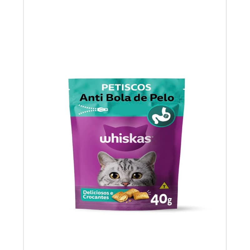 Petisco Whiskas Temptations Anti Bola De Pelo Gatos Adultos 40g