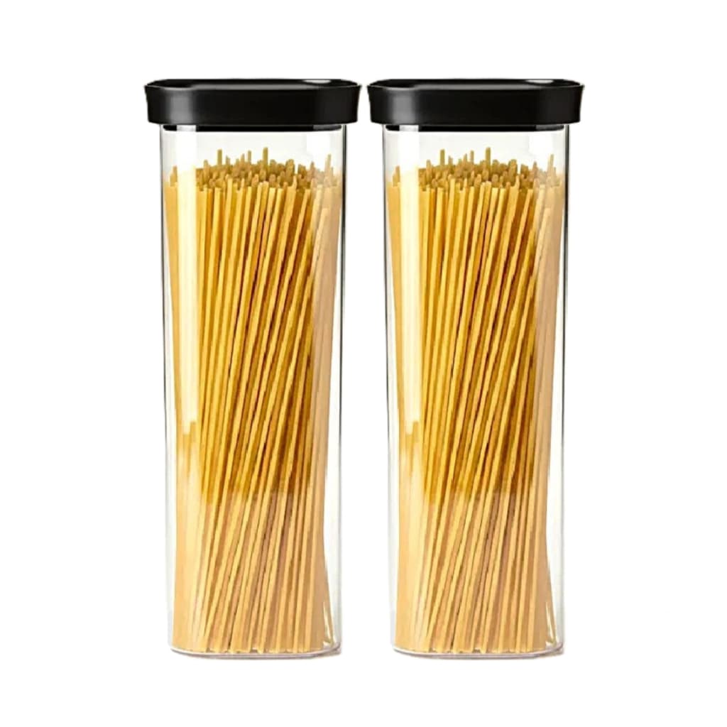 Kit com 2 Potes Herméticos para Macarrão Espaguete 2000 ml