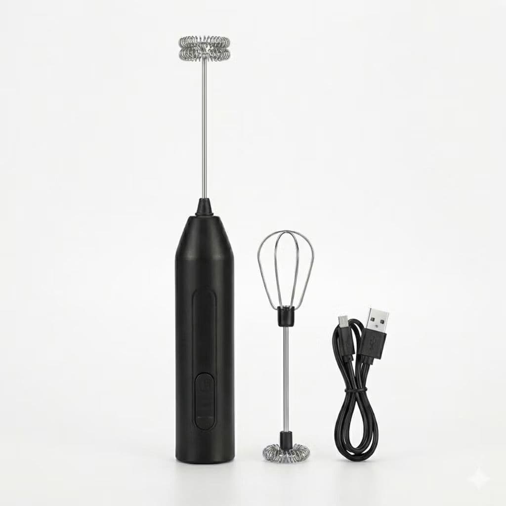 Batedor Misturador Mixer Elétrico Portatil para Bebidas Leite Café Clara de Ovo 2 em 1 cc