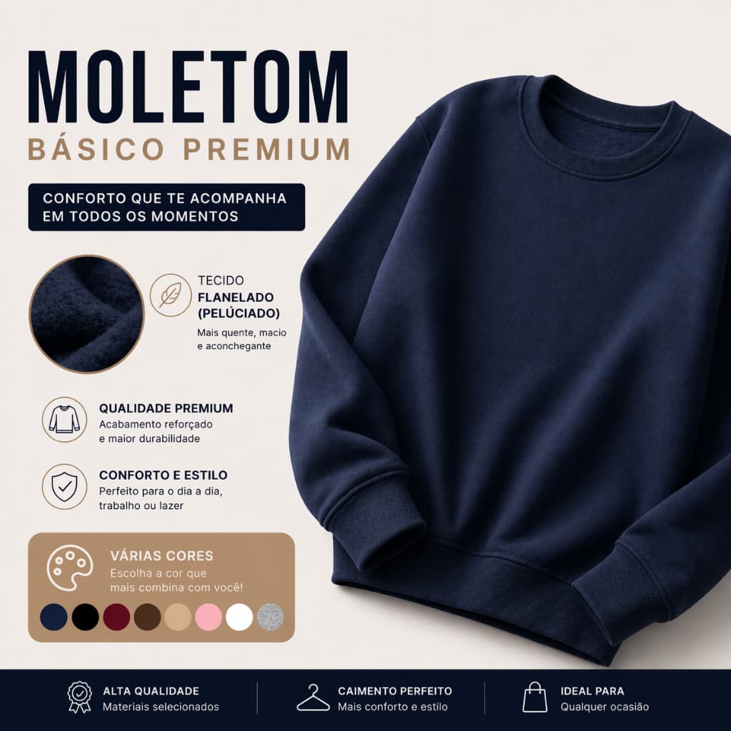 Abrigo Moletom Unissex Sem Capuz Flanelado Peluciado Inverno Blusa Casual Básica Confortável Moda