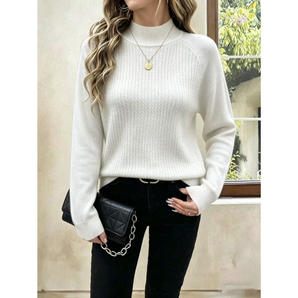 Blusa Manga Longa Feminina Grosso Estampada Lisa Feriado Férias Escritório Diário Outuno Inverno