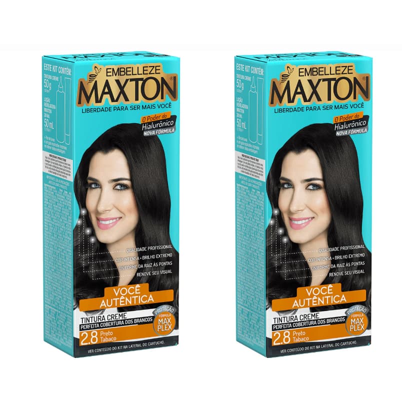 Embelleze - Kit com 2 Colorações Maxton 2.8 - Preto T