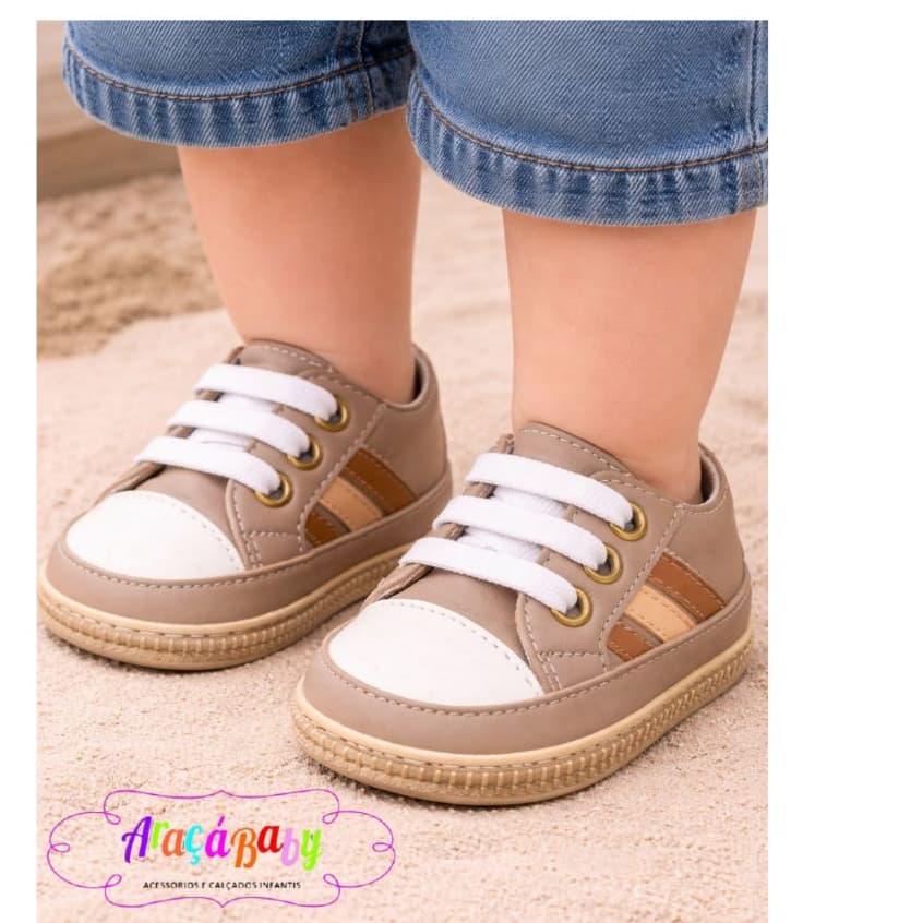 Tênis Bebê Menino Araçá Baby Linha Estilo Casual Confortável Macio Antiderrapante Calçado Infantil