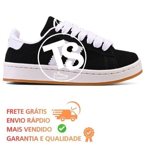 Tênis Casual Unissex Liso Camurça - Envio Rápido