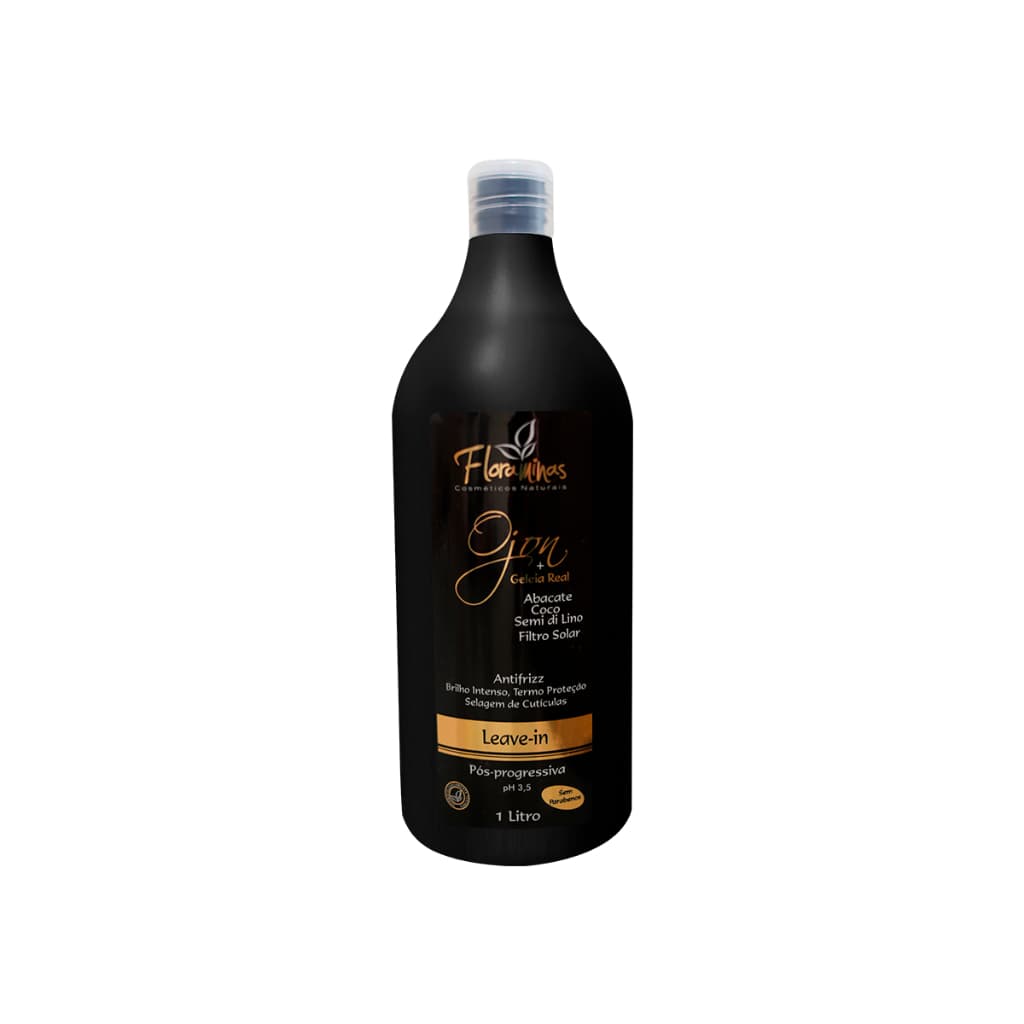 Leave in ,Finalizador OJon + Geleia Real + Abacate + Coco + Semi di Lino 1 litro Floraminas