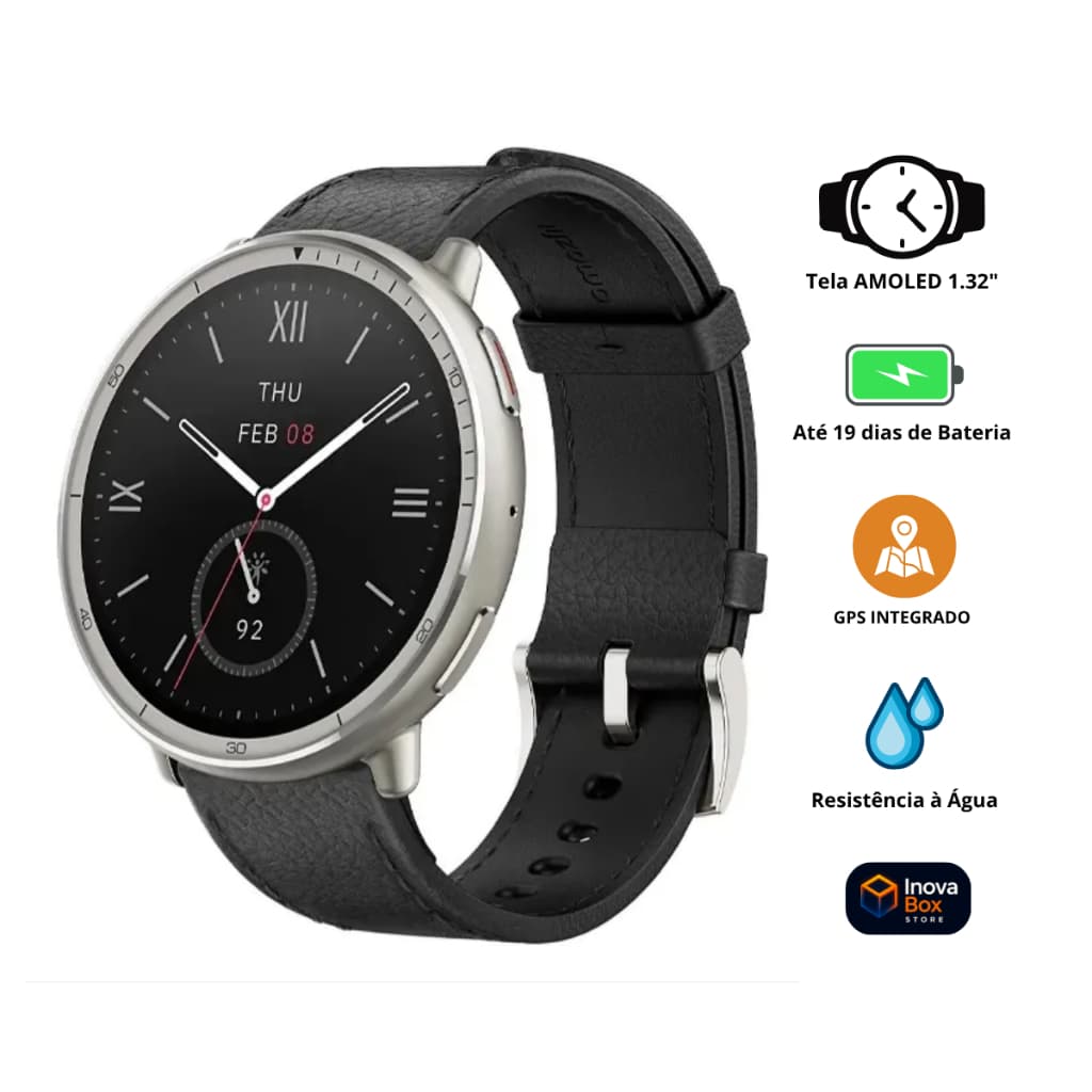 Relógio Smartwatch Amazfit Active 2 Premium AMOLED GPS 5ATM Monitor Saúde Bluetooth Bateria Longa