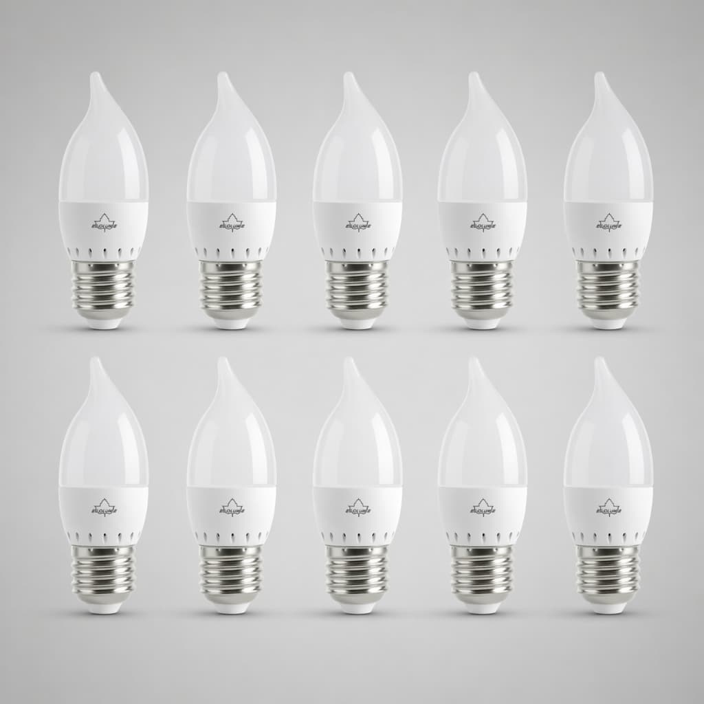 Kit com 10 Lâmpadas Vela Decorativa CAL37 2W 5000K E27 220V