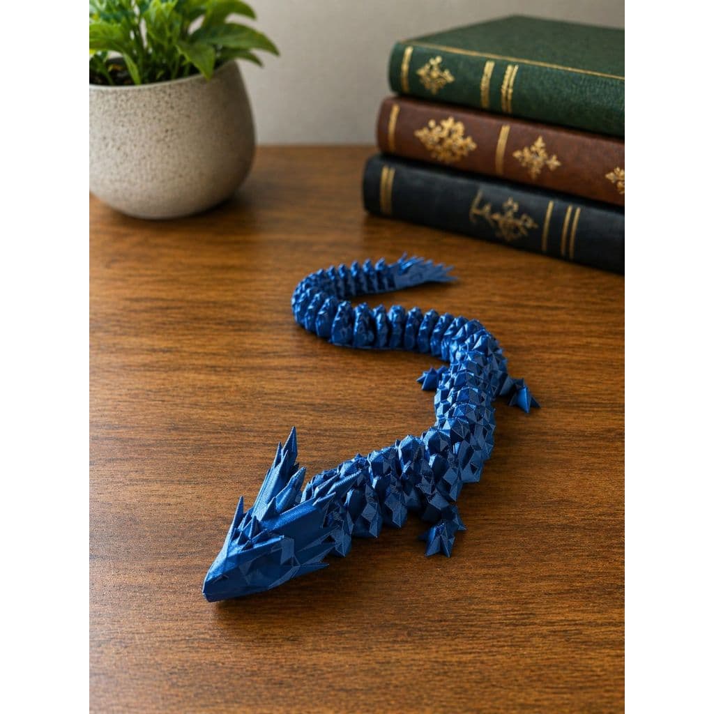 Dragão Articulado 3D Flexível 42cm Antiestresse Sensorial Fidget Toy Decoração Geek Colecionável