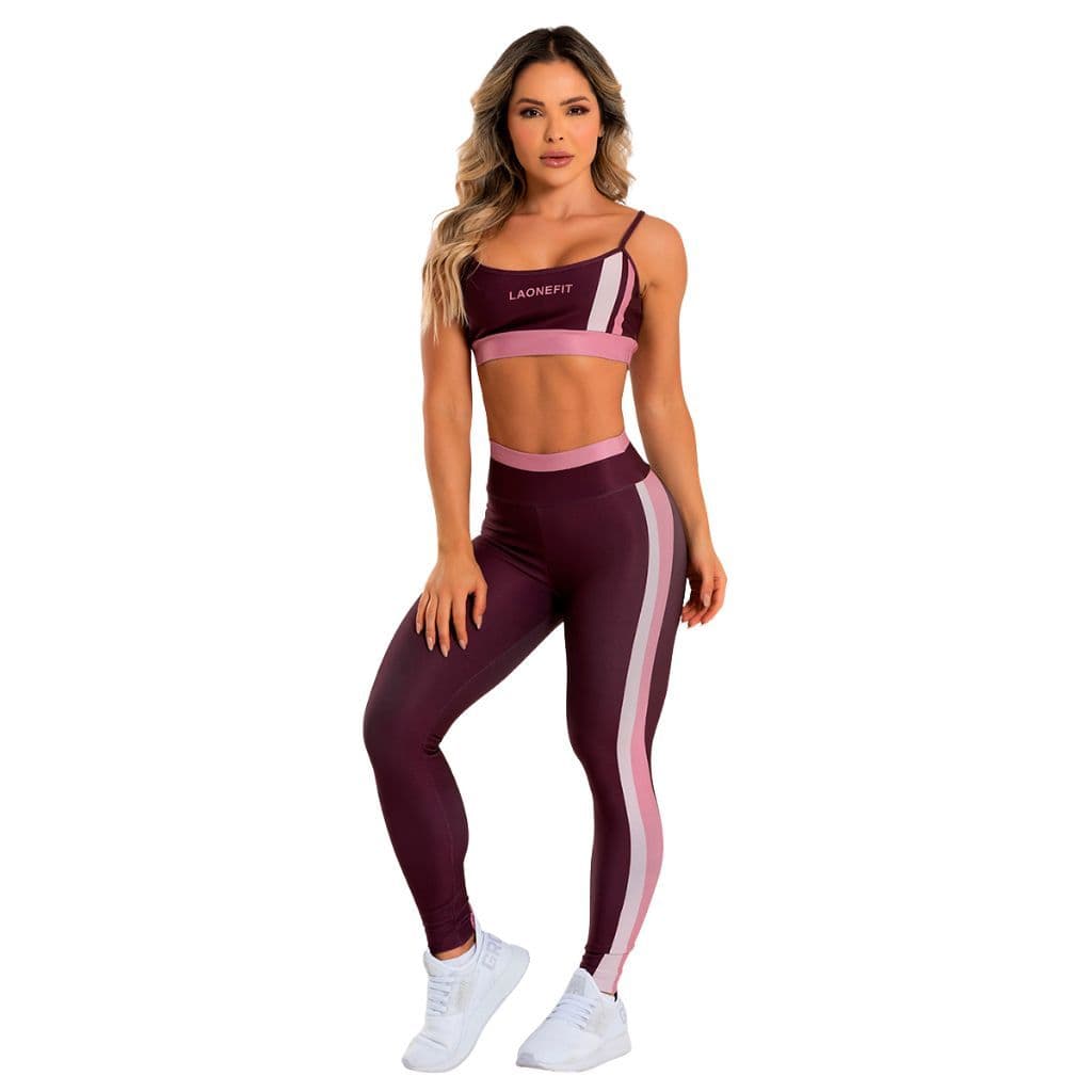 Conjunto Fitness Feminino Top e Calça Sports Treino Perfeito Tecido Premium-VIRTUOSA