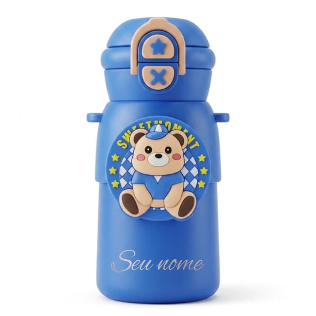 Garrafa Térmica para criança 520ml | Personalização a Laser - Nome - Logo - Time