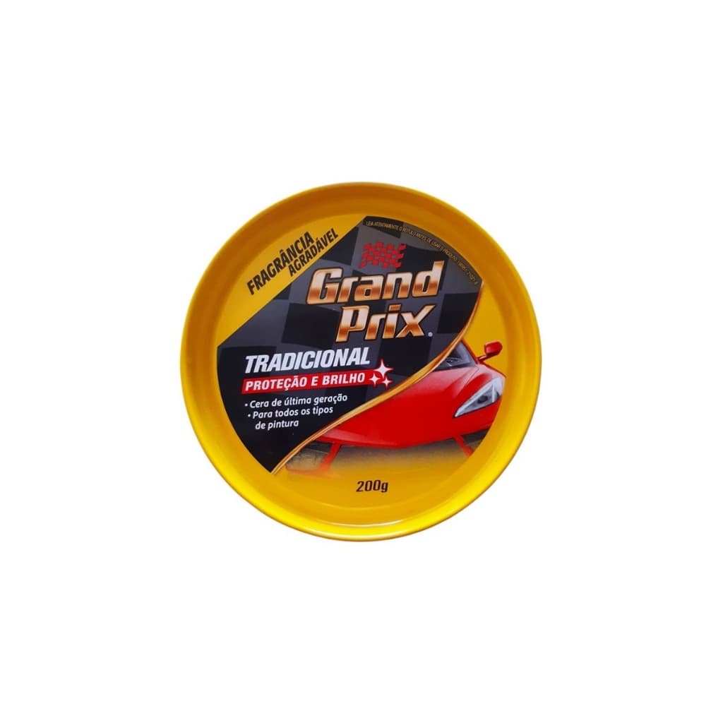 Cera em Pasta Tradicional Lata 200g Grand Prix Auto Brilho e Proteção UV