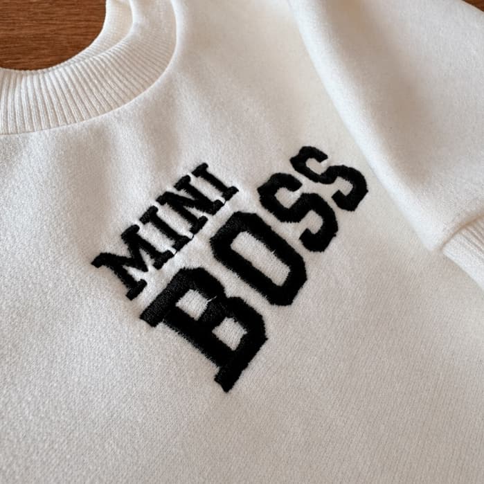 Moletom infantil casaco e calça para bebê  - BORDADO MINI BOSS