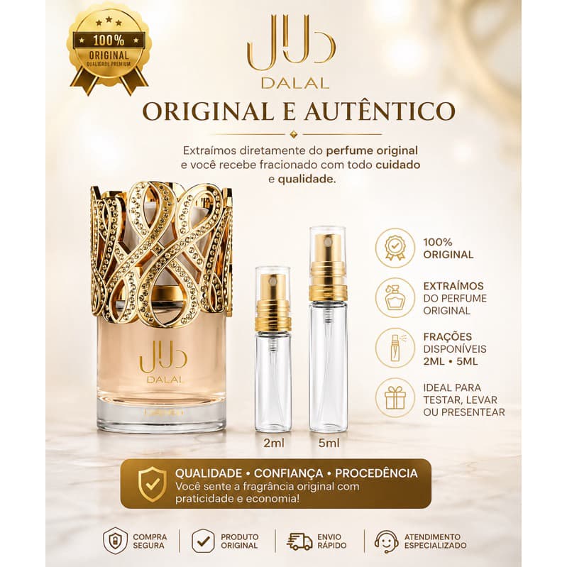 Perfume Dalal Lattafa - Original Árabe Feminino Floral Frutado Gourmand