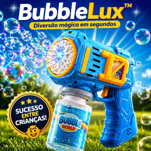 BubbleLux™ – A máquina automática que transforma qualquer momento em pura magia para o seu filho - AZUL- Modelos Sortido