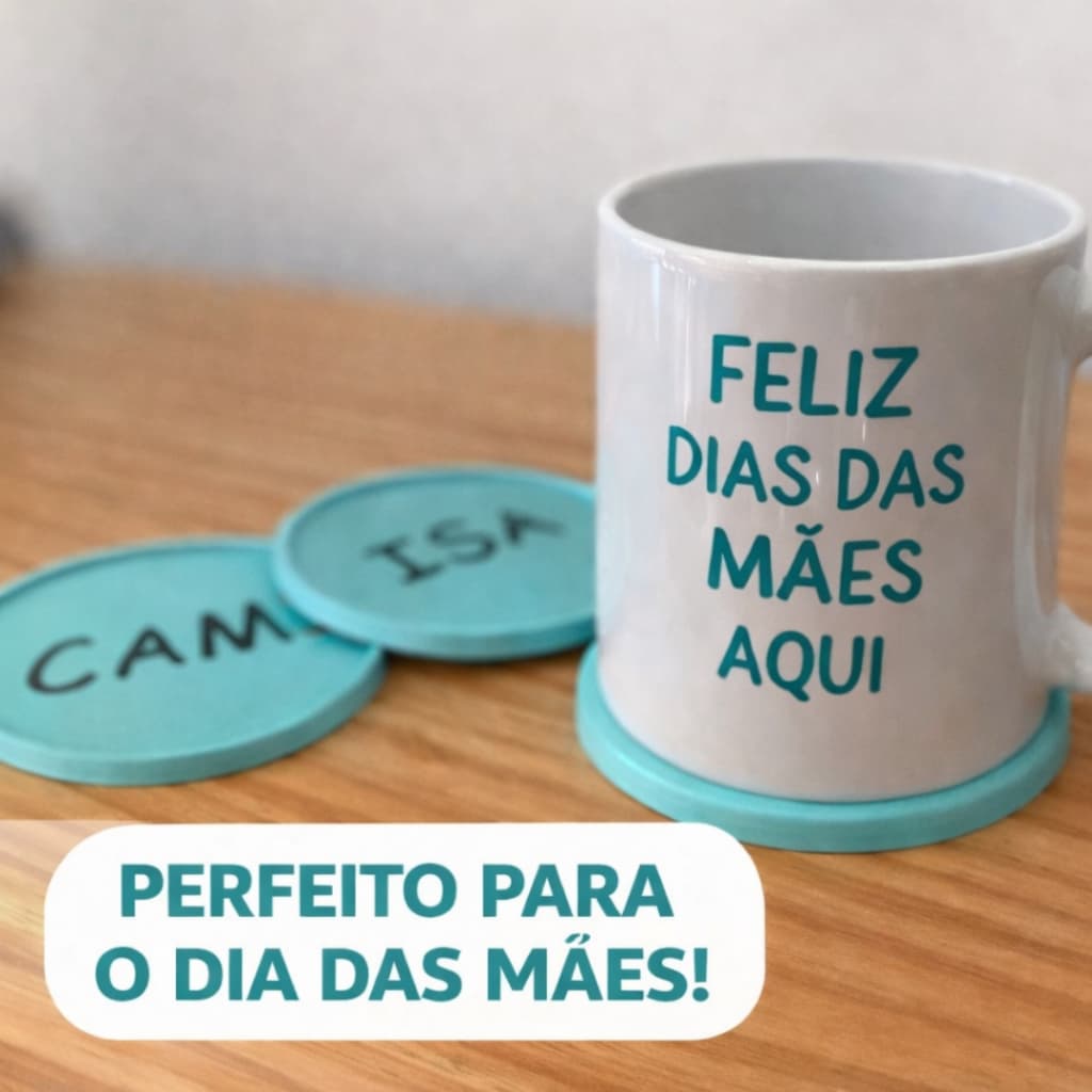 Caneca personalizada dia das Mães com Suporte - caneca com nome - frase e foto